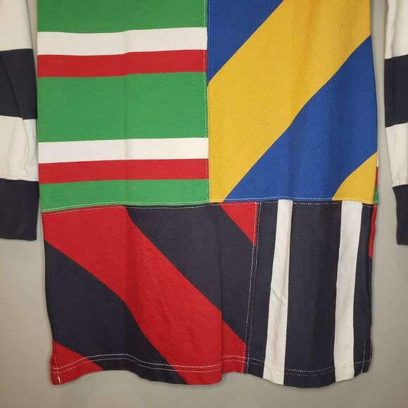 Ralph Lauren Rugby Y2K Dress Womens S Patchwork Colorblock Multicolor RARE - Picture 5 of 6